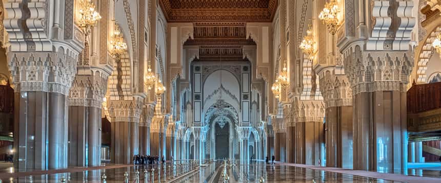 Mosquée Hassan II à Casablanca lors d’une visite demi-journée